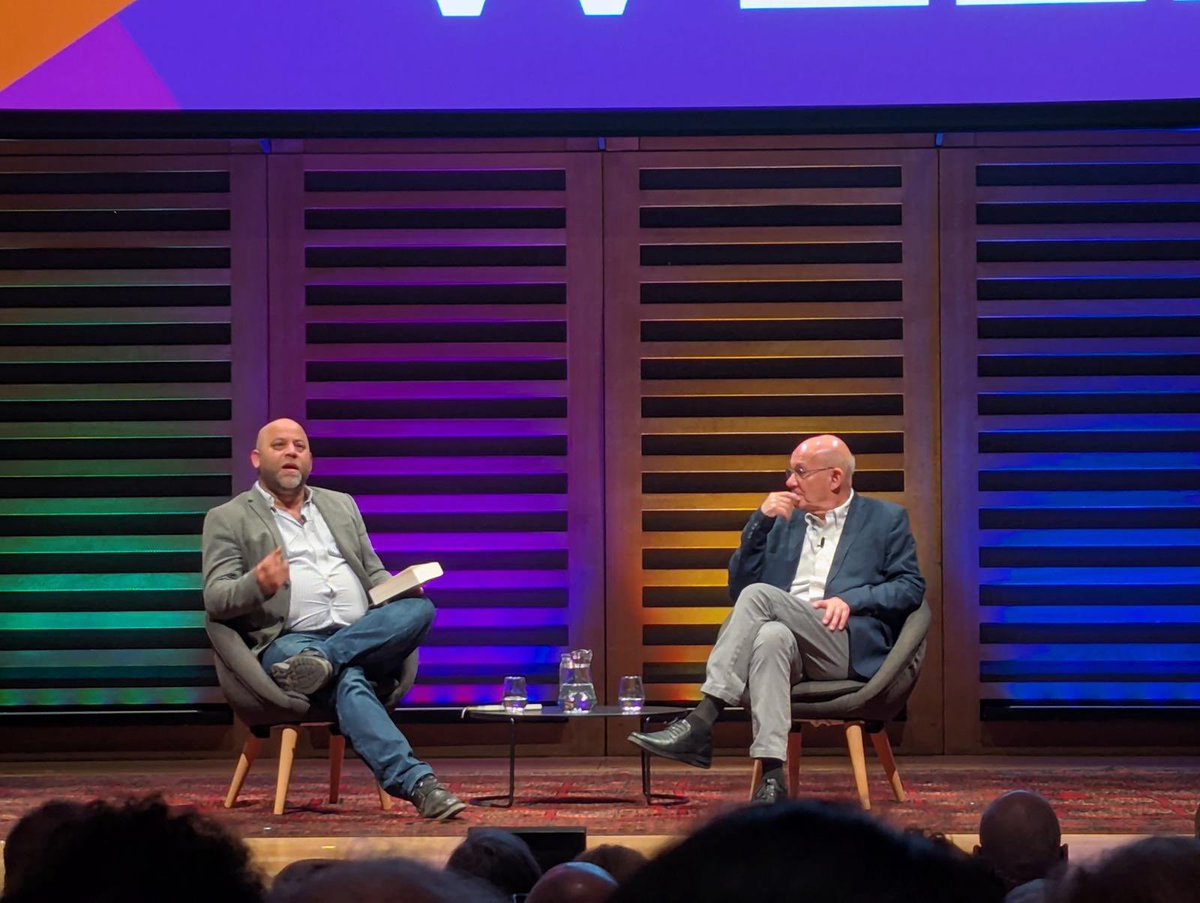 Such a privilege to interview on-stage and celebrate the great Tom Segev’s 80th birthday at London’s glorious Jewish Book Week <a href="/jlfbookweek/">Jewish Literary Foundation</a>