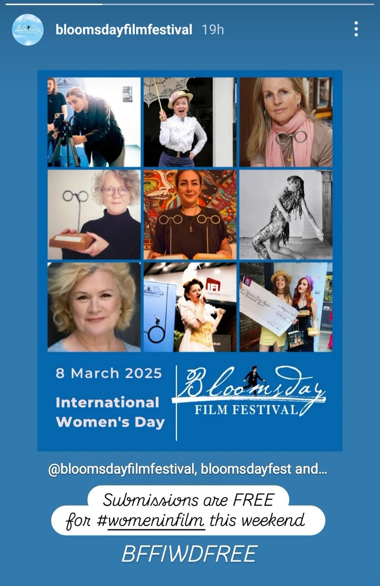 EmmaFillum 🎞️ 🇵🇸 (@emmafillum) on Twitter photo #womeninfilm
Submit your films today for free to <a href="/BloomsdayFF/">Bloomsday Film Festival</a>
#InternationalWomensDay
filmfreeway.com/BloomsdayFilmF… #womeninfilm
Submit your films today for free to <a href="/BloomsdayFF/">Bloomsday Film Festival</a>
#InternationalWomensDay
filmfreeway.com/BloomsdayFilmF…