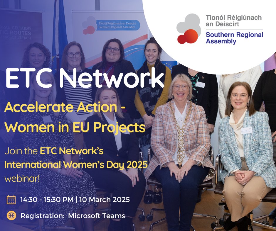 📢 Happening Tomorrow! 📢

Join us Monday, March 10 for Accelerate Action: Women in EU Projects – a deep dive into leadership, research &amp; funding for gender equality. 💡🤝🇪🇺

Don't miss out – register now: 🔗 shorturl.at/G3dV5

#AccelerateAction #EUinmyRegion #IWD2025