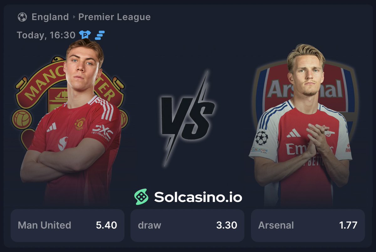 Man United 🔴 vs 🔴 Arsenal! #MUNARS 

Predict Scoreline + First Goalscorer for a chance to win $100 free sports bet! ⚽️