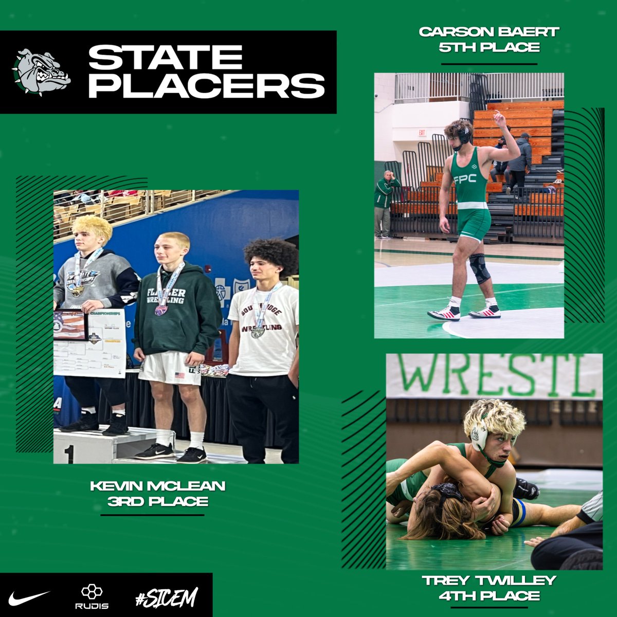 FPC Boys Wrestling turned in a fantastic performance to cap off a stellar season at the FHSAA State Championship on Saturday in Kissimmee!  Freshman Kevin McLean (3rd - 113 Lb), sophomore Trey Twilley (4th - 120 Lb), &amp; senior Carson Baert (5th - 157) all finished on the podium!