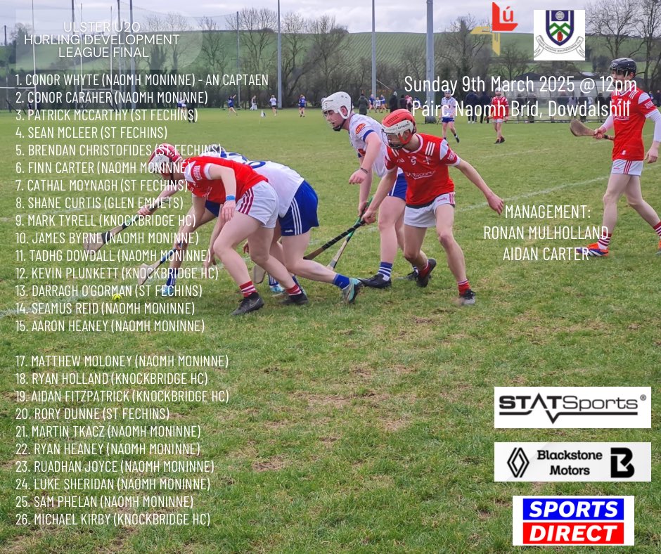 louthgaa's tweet photo. Our U20 Hurling Panel for Today’s Final. https://t.co/NbE4I9PDNy