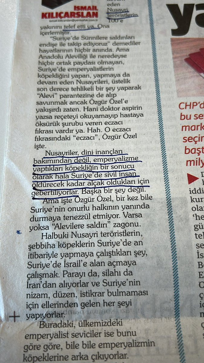 Suç sende değil, suç senin bu ırkçı ve kindar  düşüncelerini bilip, görüp seni çalıştıranlardadır... 
Adını yazarak sayfamı kirletmeyeceğim ama senin nasıl ırkçı ve Alevi düşmanı bir gazeteci olduğunu herkes bilsin diye yazını paylaşıyorum...