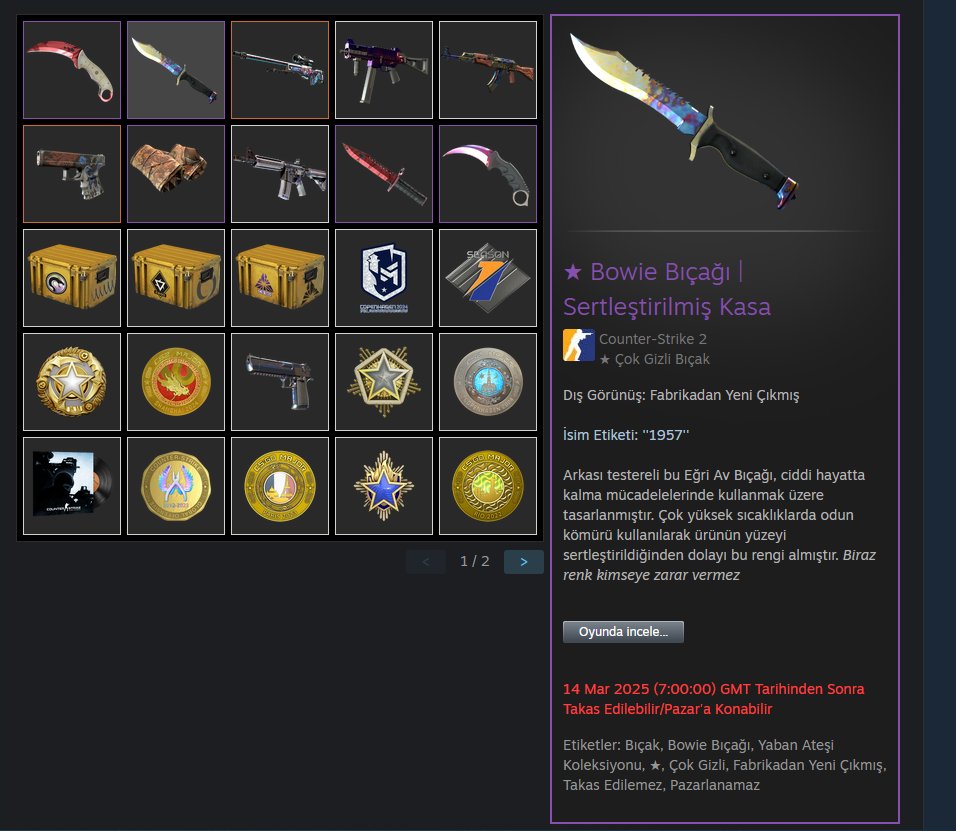 🎁Bowie Knife Case Hardened Giveaway
💸Prize: $650

✅Follow me
✅Retweet❤Like
✅Tag 1 friend

⌛Ends 5 days! 
#CSGO #CSGOGiveaway #CS2 #CS2Giveaway