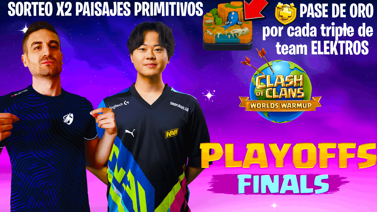 Sockers SU (@sockers_) on Twitter photo 🔴LIVE
Playoffs día 2 #WARMUP
🎁Sortearemos 2 paisajes PRIMITIVOS
Y por cada TRIPLE del <a href="/ElektrosCoc/">Team Elektros CoC</a>
Sorteamos 1 pase de ORO
✅ <a href="/TeamElektros/">Team Elektros</a> 🆚 #TEAMQUESO
🔴 youtube.com/live/CI1dJ2ttd…
🟣twitch.tv/sockerssu
⚫tiktok.com/@sockers.su
#CLASHOFCLANS 🔴LIVE
Playoffs día 2 #WARMUP
🎁Sortearemos 2 paisajes PRIMITIVOS
Y por cada TRIPLE del <a href="/ElektrosCoc/">Team Elektros CoC</a>
Sorteamos 1 pase de ORO
✅ <a href="/TeamElektros/">Team Elektros</a> 🆚 #TEAMQUESO
🔴 youtube.com/live/CI1dJ2ttd…
🟣twitch.tv/sockerssu
⚫tiktok.com/@sockers.su
#CLASHOFCLANS