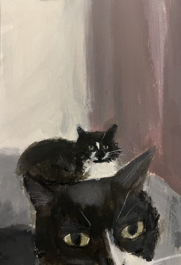 I'm still looking for a proper artist/ illustrator job. If anyone knows of any dream jobs with Penguin,  Harper Collins or another publisher,  "please retweet"**. I can paint fast but can only use a school computer from 1985 with a green screen. Thank you !🙏