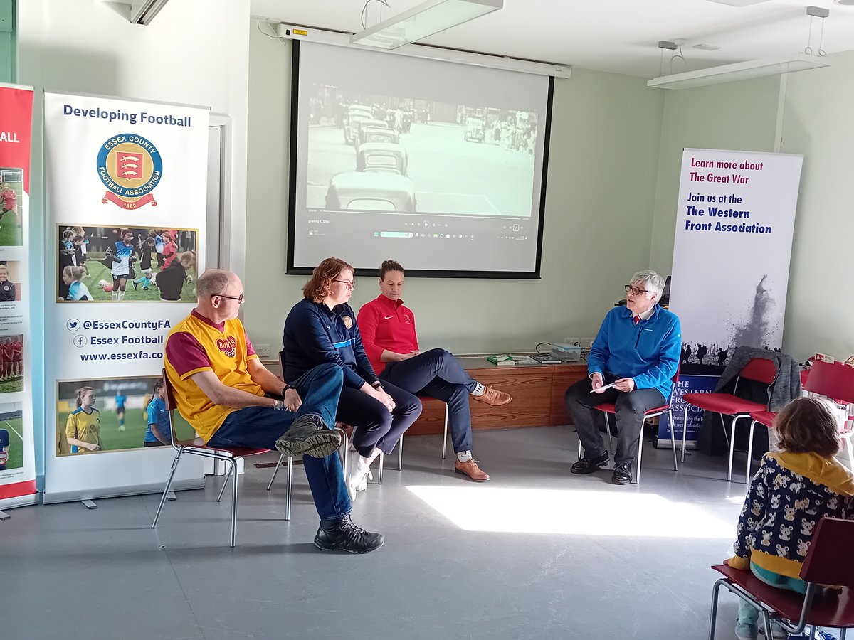 Football and War (@footballandwar) on Twitter photo Fascinating insights from <a href="/DagenhamInvince/">Steve Bolton</a>, Krissy Wright of <a href="/Armyfa1888/">Army FA</a> & Milly Morgan of <a href="/EssexCountyFA/">Essex County FA</a> on the development of & ongoing initiatives in Women's Army and Civilian Football and the making of the film Granny for the <a href="/ValenceHouse/">Valence House</a> #IWD2025 Event Fascinating insights from <a href="/DagenhamInvince/">Steve Bolton</a>, Krissy Wright of <a href="/Armyfa1888/">Army FA</a> & Milly Morgan of <a href="/EssexCountyFA/">Essex County FA</a> on the development of & ongoing initiatives in Women's Army and Civilian Football and the making of the film Granny for the <a href="/ValenceHouse/">Valence House</a> #IWD2025 Event