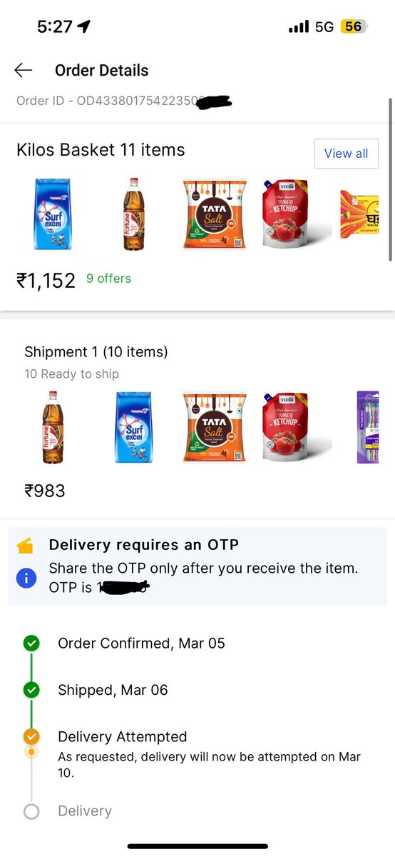 Mr_Indian007's tweet photo. @flipkartsupport @Flipkart I’m a VIP Member of Flipkart. I ordered groceries on 5 March delivery date 8 March delivery agent/company them self rescheduling on my behalf without my consent. Pathetic Service 
Use @letsblinkit @ZeptoNow @bigbasket_com https://t.co/qU2cqzIt39