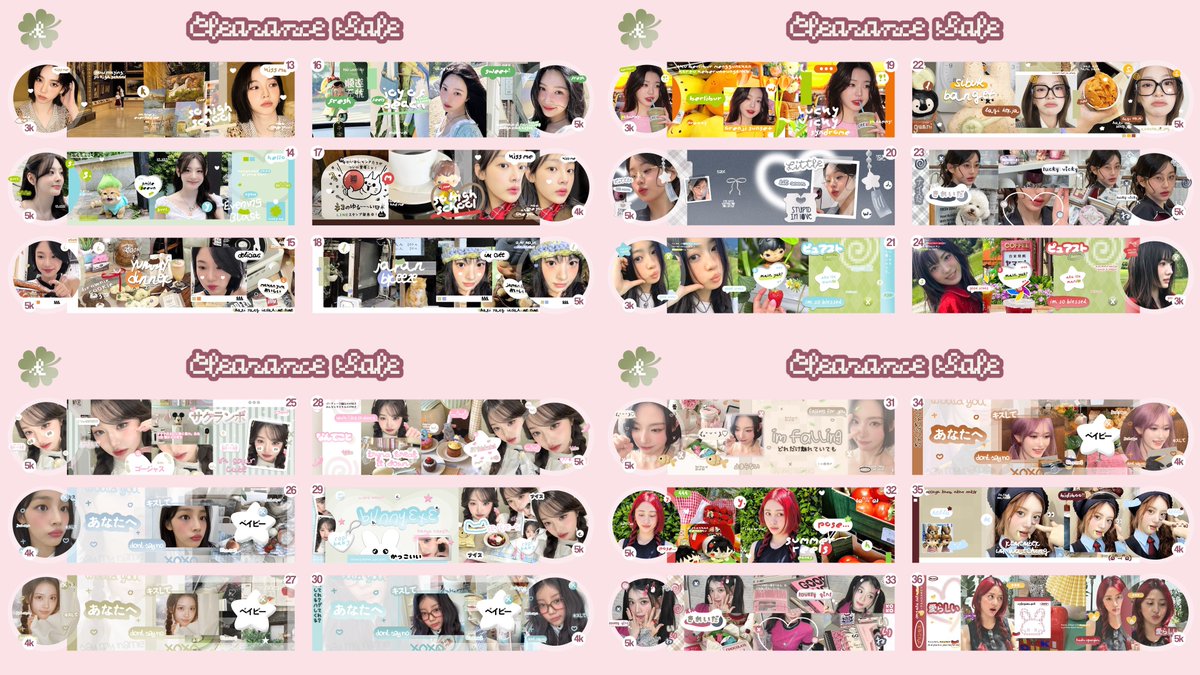 Avernoir's tweet image. A repost would be appreciated, thanks!

Aku mau clearance sale 54 layout rs gg. Prici 3k-5k, buy 2 akan dapat potongan 2k! 🏷☘️ Scroll ke bawah untuk detail layoutnya, di zoom in untuk melihat prici dan nomor layoutnya yaaa. CEK ALT jangan lupa.

#zonauang