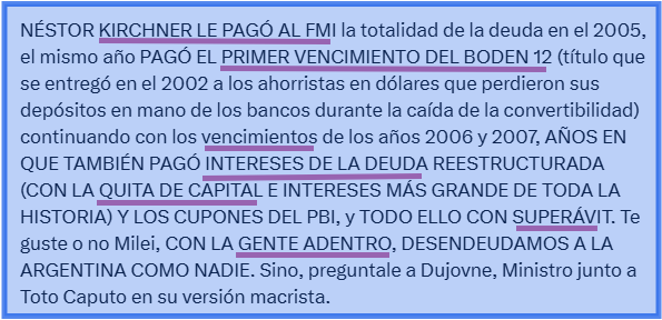 nuestraera's tweet image. Che Milei...desde la sanción de la Ley Sáenz Peña SOMOS LA ÚNICA FUERZA POLÍTICA QUE, ELEGIDA POR EL VOTO POPULAR, CUMPLIÓ TRES PERÍODOS DE GOBIERNO CONSECUTIVOS (2003-2015) y aumentando la cantidad de votos de elección a elección.
A VOS Y A TU HERMANA ESO NUNCA LES VA A PASAR😘