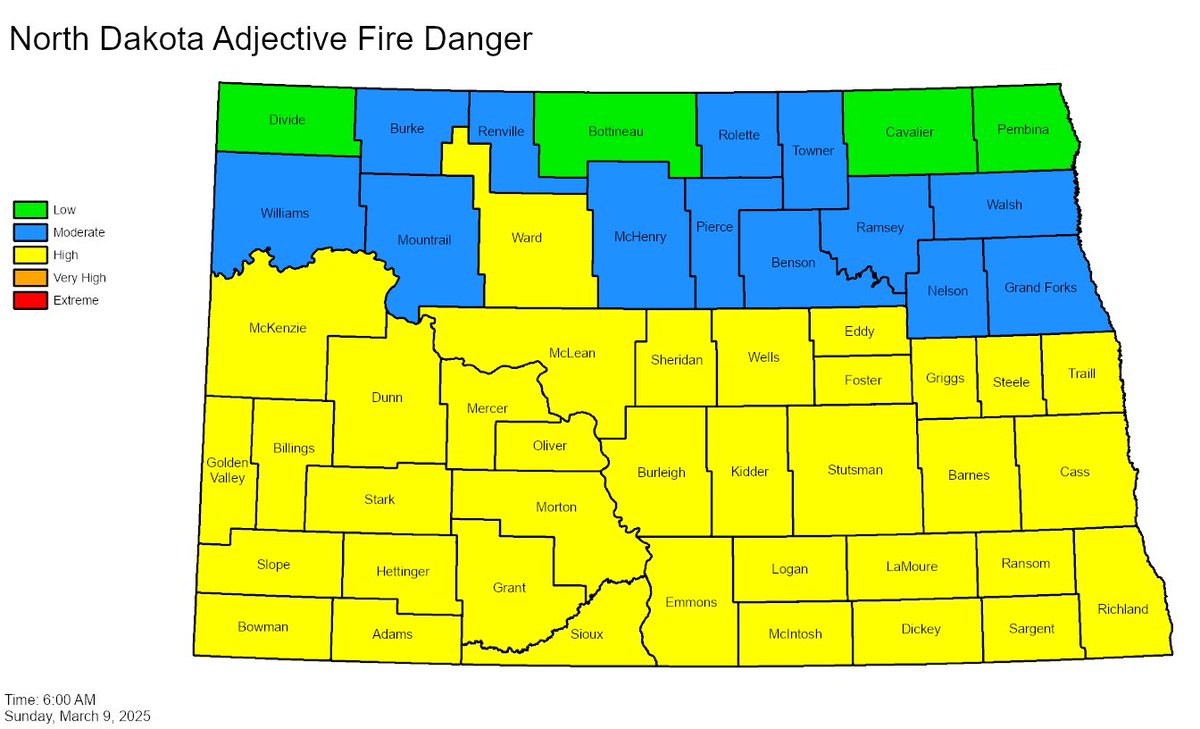 High fire danger today and a red flag warning forecasted for Monday.  No burning or recreational fires allowed.  Please clean up any cigarette butts, soak in water and dispose of them to prevent a deck fire.  This includes any plastic containers or flower pots with cigarettes.