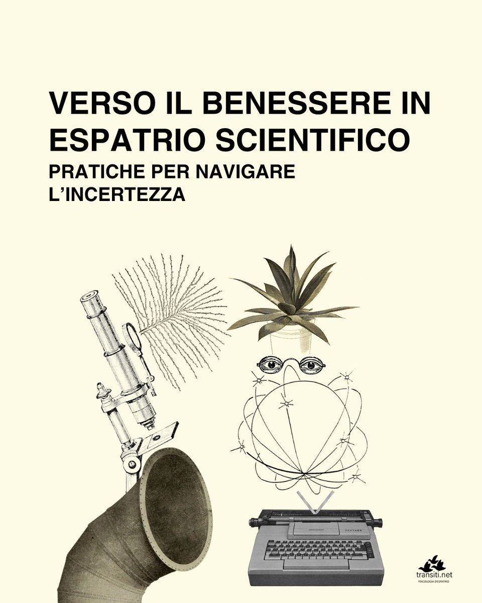 AISUK Association of Italian Scientists in the UK (@aisuk_info) on Twitter photo How to manage uncertainty in an international research career? Join us on 15 March for a free workshop (in Italian) by <a href="/TEspatrio/">Transiti - Psicologia d'Espatrio</a>, to explore the challenges of international mobility and share strategies for psychological well-being. 🌍
🎟️Registrations: lnkd.in/e3EnNNnm How to manage uncertainty in an international research career? Join us on 15 March for a free workshop (in Italian) by <a href="/TEspatrio/">Transiti - Psicologia d'Espatrio</a>, to explore the challenges of international mobility and share strategies for psychological well-being. 🌍
🎟️Registrations: lnkd.in/e3EnNNnm