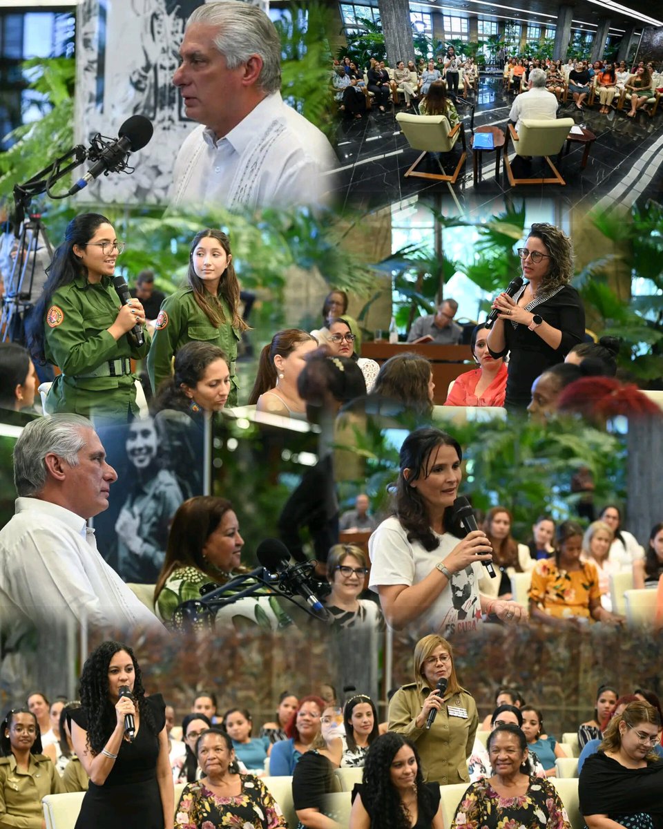 Ayer <a href="/DiazCanelB/">Miguel Díaz-Canel Bermúdez</a> se reunió con un grupo de #MujeresEnRevolución. Les recordó lo que decía Celia: "No se trata de ser héroe. De lo que se trata es de no dejar de luchar nunca". ¡100 % de acuerdo! #YoSigoAMiPresidente