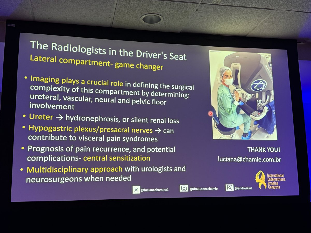 Nirvi Dahiya MD, FACR, FSRU, FAIUM (@nirvidahiya) on Twitter photo Brilliant talk by <a href="/lucianachamiec1/">luciana@chamie.com.br</a> on lateral compartment evaluation in Deep Endometriosis! #EICE2025 Brilliant talk by <a href="/lucianachamiec1/">luciana@chamie.com.br</a> on lateral compartment evaluation in Deep Endometriosis! #EICE2025