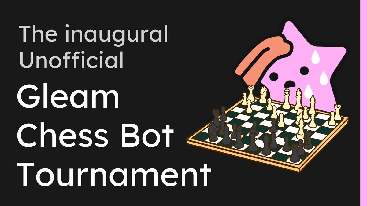 Isaac Harris-Holt (@isaacharrisholt) on Twitter photo It's announcement time! For a bit of fun, I'm hosting a Gleam chess bot tournament. Details heređź‘€
youtu.be/YOQTAI0KA9M It's announcement time! For a bit of fun, I'm hosting a Gleam chess bot tournament. Details heređź‘€
youtu.be/YOQTAI0KA9M