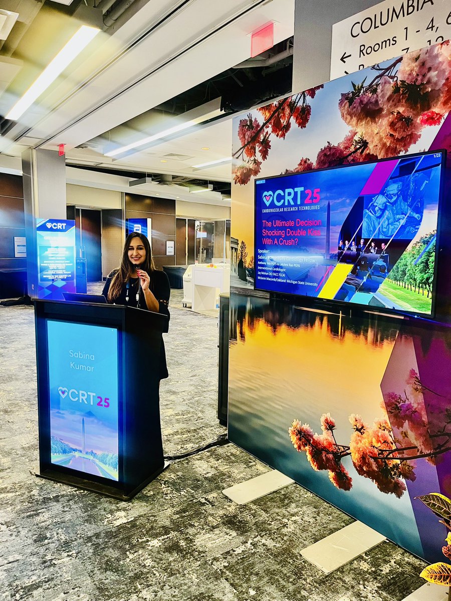 Sabina Kumar (@dr_sabs_) on Twitter photo Happy Day Light Savings! Just finished presenting “The Ultimate Decision: Shocking Double Kiss with a Crush” at the Complex Coronary III session. 
Great dicussion on plaque modification, MCS, heart team approach, and IVUS guided low contrast PCI <a href="/DrJayMohan/">Jay Mohan, D.O., FACC, FSCAI, FASE, RPVI</a> <a href="/CRT_meeting/">CRT Meeting</a> Happy Day Light Savings! Just finished presenting “The Ultimate Decision: Shocking Double Kiss with a Crush” at the Complex Coronary III session. 
Great dicussion on plaque modification, MCS, heart team approach, and IVUS guided low contrast PCI <a href="/DrJayMohan/">Jay Mohan, D.O., FACC, FSCAI, FASE, RPVI</a> <a href="/CRT_meeting/">CRT Meeting</a>