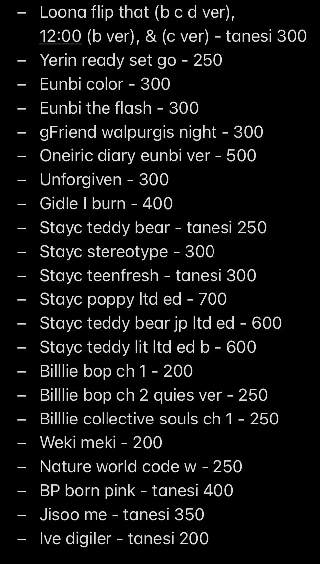 sumincity (@sumincity) on Twitter photo gg album drop
çoğunluğu pb + cd olarak satıyorum
fiyatlar son resimde, fiyatlarda hata veya sorunuz varsa yazabilirsiniz, toplu alımda indirim yaparım
<a href="/ggsatistr/">GG Satış Takas</a> <a href="/ggtakasatiss/">gg satış ve takas sayfası ♡</a> <a href="/bpsatistakas/">BLACKPINK Satış & Takas</a>
<a href="/lesserafim_sat/">le sserafim satış</a> <a href="/loonaorbitr/">Loona Satış & Takas</a> <a href="/billliesatis/">billlie satış</a> <a href="/ivesatis/">ive satış takas</a> <a href="/stayc_satis/">stayc satış</a> <a href="/postizonessatis/">post iz*one satış & takas ☆</a> gg album drop
çoğunluğu pb + cd olarak satıyorum
fiyatlar son resimde, fiyatlarda hata veya sorunuz varsa yazabilirsiniz, toplu alımda indirim yaparım
<a href="/ggsatistr/">GG Satış Takas</a> <a href="/ggtakasatiss/">gg satış ve takas sayfası ♡</a> <a href="/bpsatistakas/">BLACKPINK Satış & Takas</a>
<a href="/lesserafim_sat/">le sserafim satış</a> <a href="/loonaorbitr/">Loona Satış & Takas</a> <a href="/billliesatis/">billlie satış</a> <a href="/ivesatis/">ive satış takas</a> <a href="/stayc_satis/">stayc satış</a> <a href="/postizonessatis/">post iz*one satış & takas ☆</a>