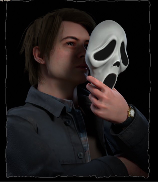 glushei's tweet image. Rain and Jonathan ghost face portraits!
