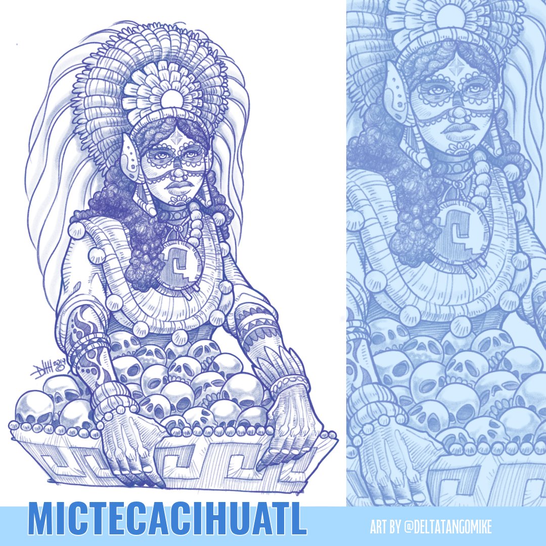 deltatangomike's tweet image. Mictecacihuatl goddess of the underworld with her skull collection. inspired by the Sunmaid. 

#VectorArt #ArtLifeMission2025 #VectorArtist #TheBestInTheBiz