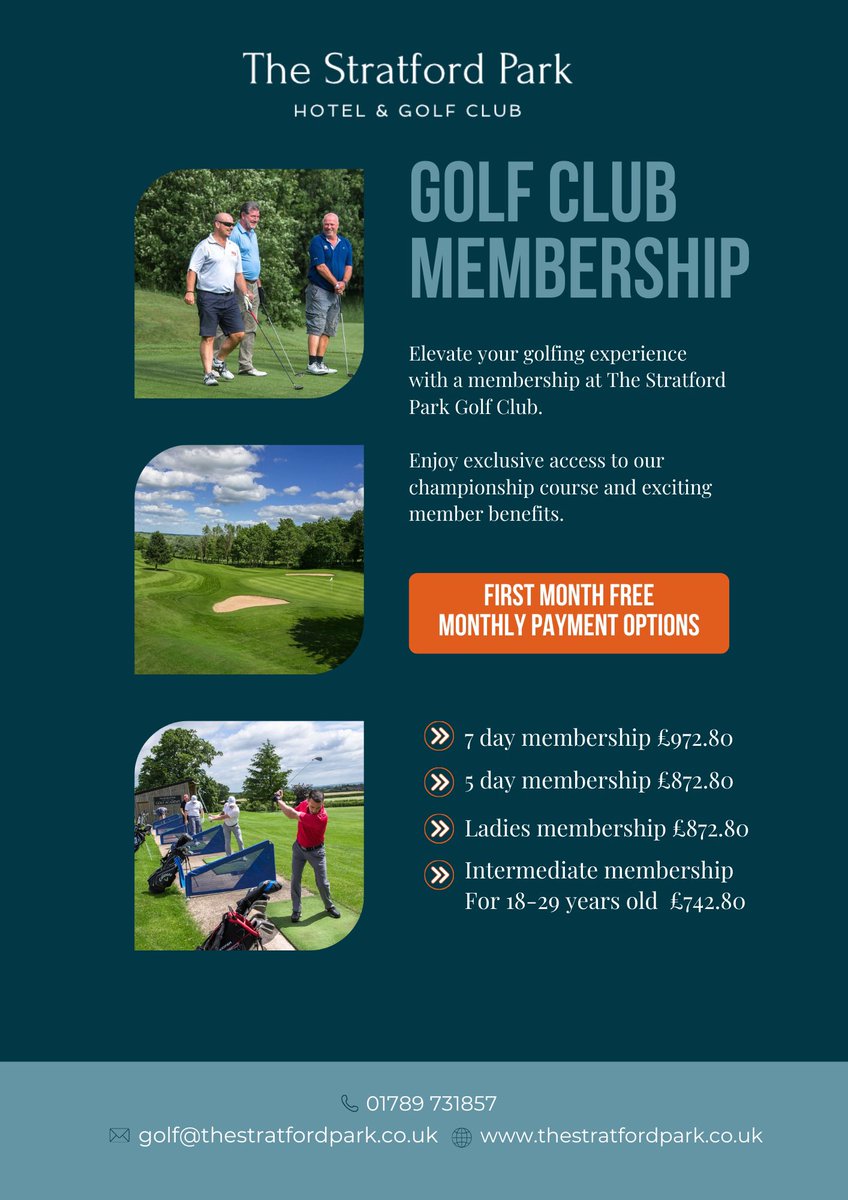 Golf Membership now available 🏌️‍♂️
#golfmembership #thestratfordpark