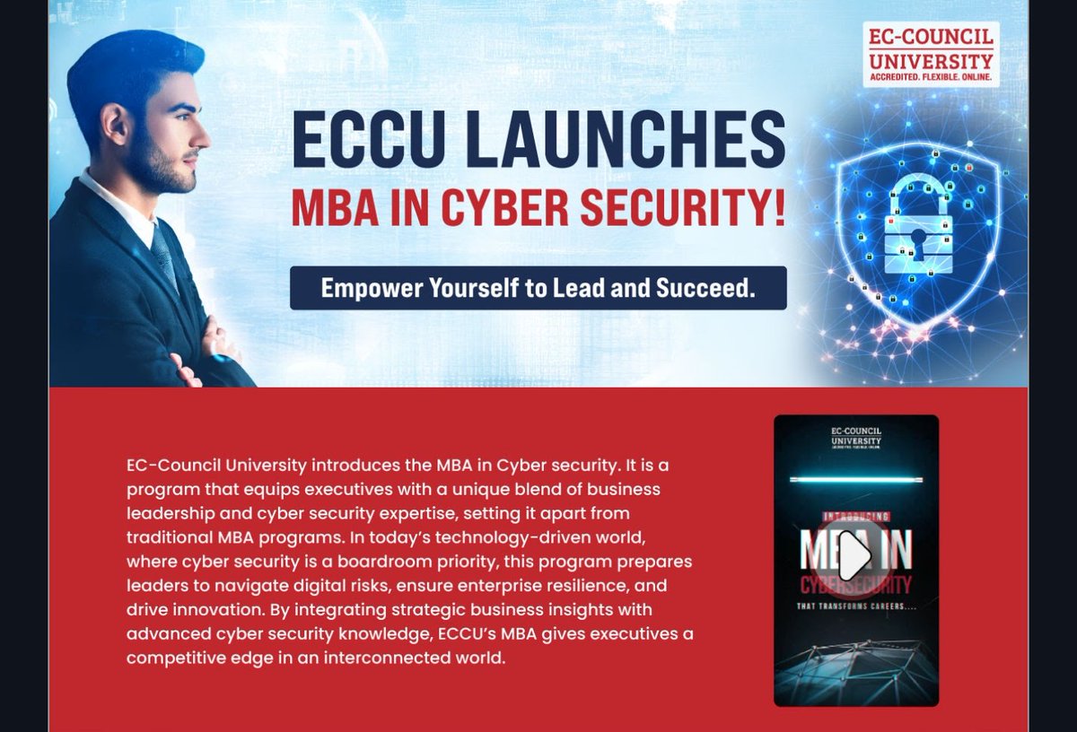EC-Council launches MBA in Cyber Security 😬 Really?