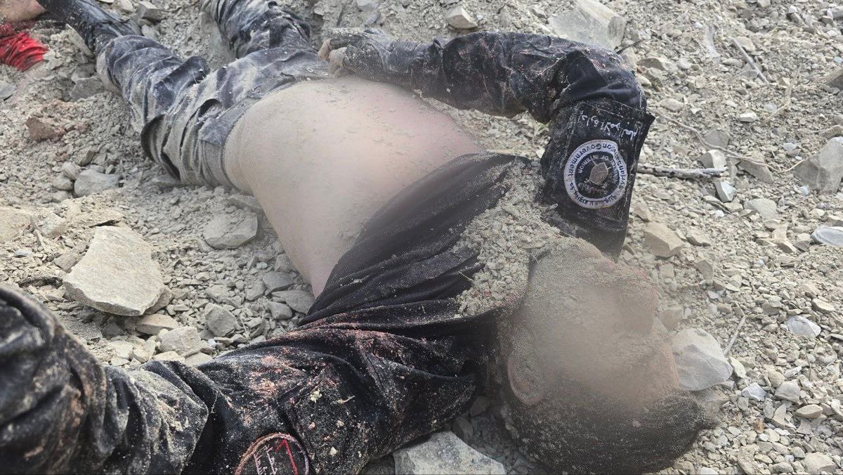 A mass grave has been discovered in Qardaha, containing the bodies of Public Security martyrs who were treacherously killed by the remnants of the fallen regime.