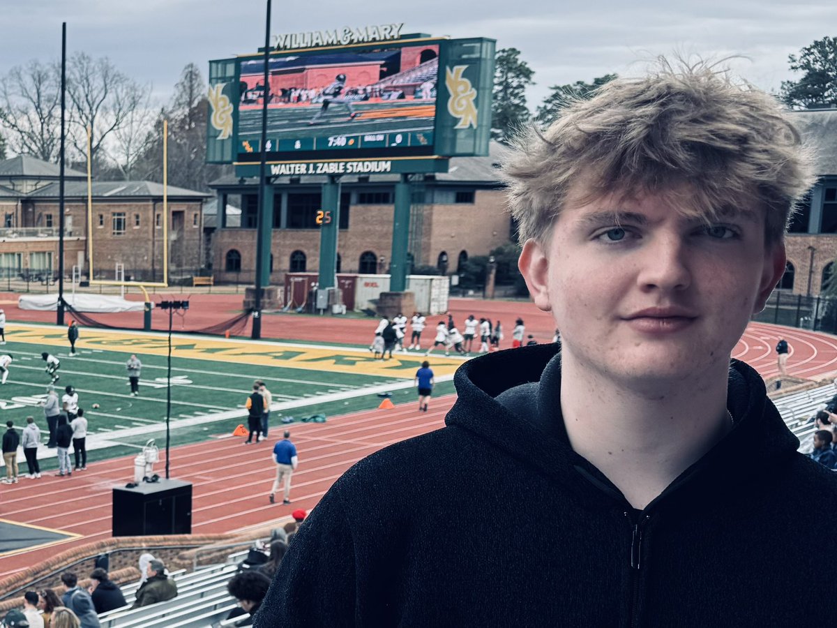 Great day at <a href="/WMTribeFootball/">William & Mary Tribe Football</a> Junior Day and Spring Practice event. Thank you for having me on out <a href="/kjarrell5/">Kevin Jarrell</a> <a href="/CoachMikeLondon/">Mike London Sr. ⚔️</a> to historic Williamsburg yesterday. #GoTribe 

<a href="/MHSMustangfball/">MHS Mustangs Football</a> <a href="/TheChrisRubio/">Rubio Long Snapping®</a> <a href="/CoachRossNCSA/">Ross Newkirk</a> <a href="/GoLions1934/">Cole Laing</a>