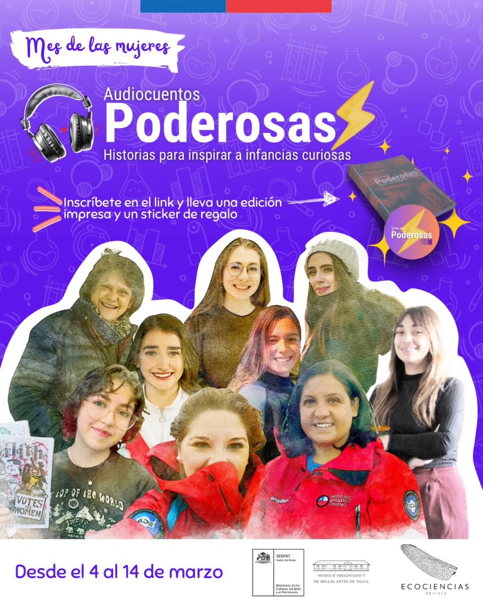 #8M 🟣Ayer conmemoramos el #DiaInternacionalDeLaMujer celebrando a 9 mujeres que inspiran desde la ciencia y la divulgación. La Edición Poderosas de <a href="/R_Ecociencias/">Revista Ecociencias</a>  destaca su impacto y visibiliza el trabajo de la ciencia en femenino💪🏻💜

glaciareschilenos.org/notas/8m-un-vi…
