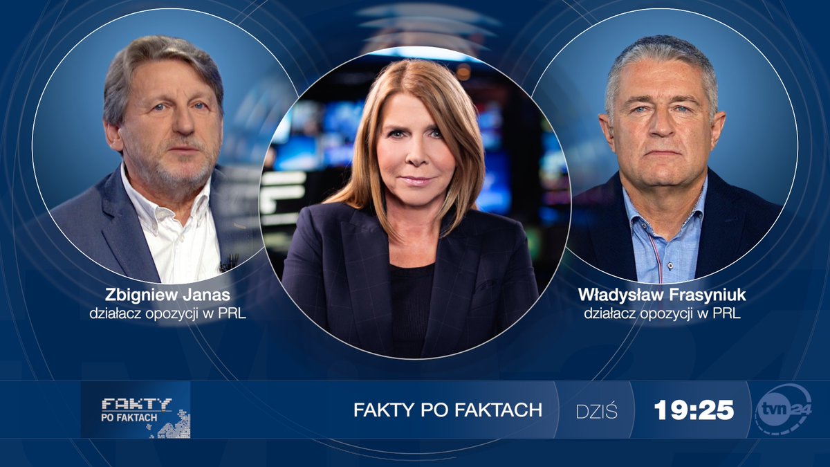 Fakty po Faktach (@faktypofaktach) on Twitter photo ✔️ Gośćmi niedzielnego programu będą działacze opozycji w PRL: Zbigniew Janas i <a href="/WFrasyniuk/">Władysław Frasyniuk</a>. Wcześniej jednak rozmowa polityczna z <a href="/MicWawrykiewicz/">Michał Wawrykiewicz MEP🇵🇱🇪🇺</a> <a href="/ko_klub/">Koalicja Obywatelska 🇵🇱✌️</a> i <a href="/BoguckiZbigniew/">Zbigniew Bogucki🇵🇱</a> <a href="/pisorgpl/">Prawo i Sprawiedliwość</a>
↘️ Po <a href="/FaktyTVN/">Fakty TVN</a> do <a href="/tvn24/">tvn24</a>, <a href="/TVN24BiS/">TVN24 BiS</a> i <a href="/tvn24go/">tvn24go</a> zaprasza <a href="/KolendaK/">Kasia KolendaZaleska 🇺🇦🇵🇱🇪🇺🇺🇸</a> ✔️ Gośćmi niedzielnego programu będą działacze opozycji w PRL: Zbigniew Janas i <a href="/WFrasyniuk/">Władysław Frasyniuk</a>. Wcześniej jednak rozmowa polityczna z <a href="/MicWawrykiewicz/">Michał Wawrykiewicz MEP🇵🇱🇪🇺</a> <a href="/ko_klub/">Koalicja Obywatelska 🇵🇱✌️</a> i <a href="/BoguckiZbigniew/">Zbigniew Bogucki🇵🇱</a> <a href="/pisorgpl/">Prawo i Sprawiedliwość</a>
↘️ Po <a href="/FaktyTVN/">Fakty TVN</a> do <a href="/tvn24/">tvn24</a>, <a href="/TVN24BiS/">TVN24 BiS</a> i <a href="/tvn24go/">tvn24go</a> zaprasza <a href="/KolendaK/">Kasia KolendaZaleska 🇺🇦🇵🇱🇪🇺🇺🇸</a>