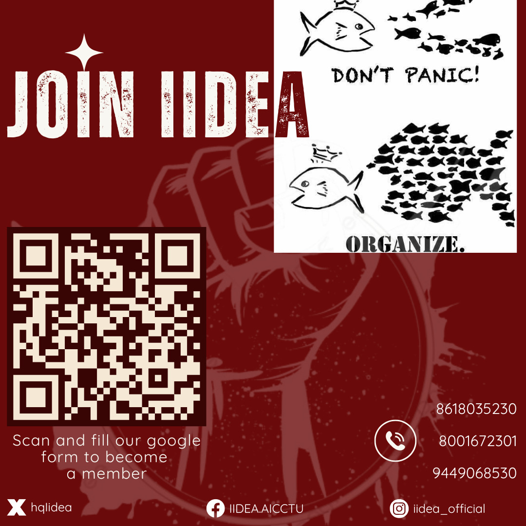 IIDEA is a democratic &amp; progressive organization which stands for rights of tech and non-tech workers in the technology and digital sector, including IT, ITEs, BPOs, E-commerce, Fintech, Digital marketing and  other workers working in non-tech sector using technology. Join us!