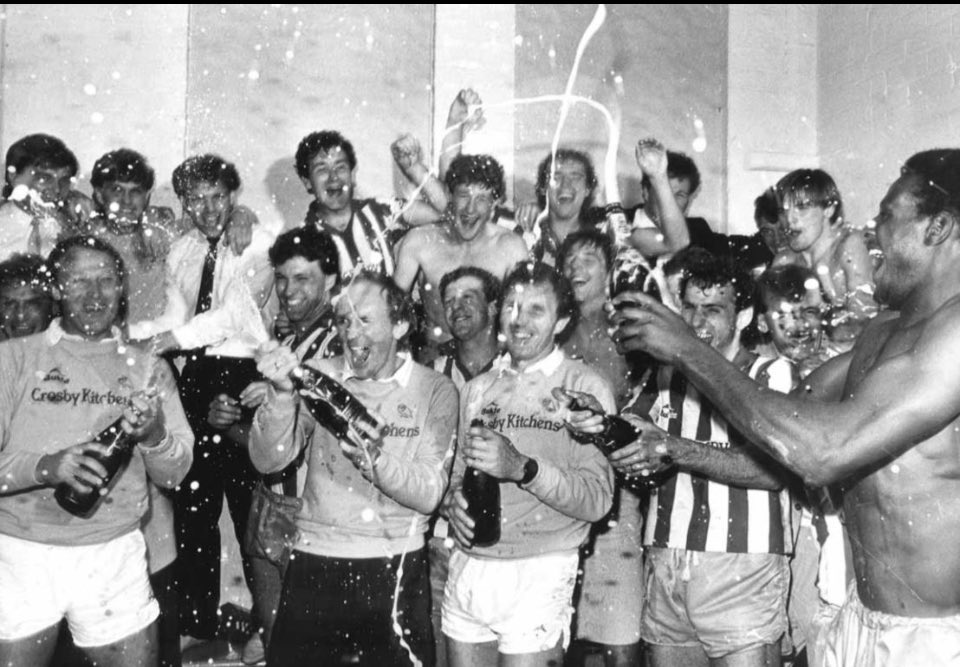 thejackson's tweet image. A lovely gift from a neighbour.  A 1/1 original pencil drawn Pete McKee of @swfc 1983/4 promotion winning squad with Howard Wilkinson in charge. Can you name the players? #SWFC #PeteMcKee