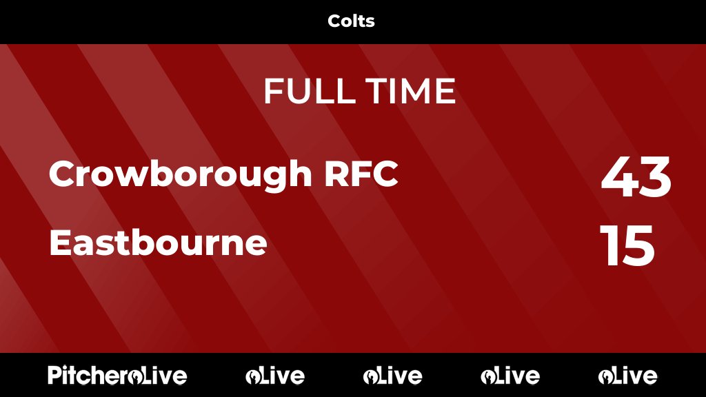 FULL TIME: Crowborough RFC 43 - 15 Eastbourne
#CROEAS #Pitchero
crowboroughrugby.com/teams/137979/m…