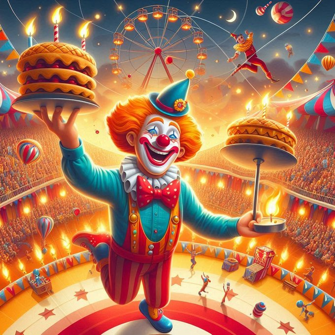 AnitaKokoreva's tweet photo. #ClowningAround #HumorousPoem #CircusComedy #FunnyClown #LaughterIsBest #JugglingJokes #ClownAntics #ComedyGold #MischievousClown #GigglesAndGrins https://t.co/cVXiCmNchF