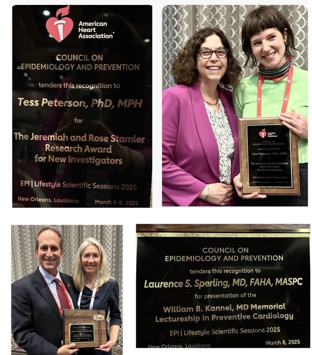 rblument1's tweet photo. Congrats to ⁦@CiccaroneCenter⁩ Adjunct Faculty member Dr. Tess Peterson + ⁦@emoryheart⁩⭐️ Dr. Larry Sperling &amp; their mentors Drs. ⁦@WendyPost9⁩ + Sidney Barr ⁦@AHAScience⁩ ⁦@hopkinsheart⁩ ⁦@nih_nhlbi⁩ ⁦@ASPCardio⁩ ⁦@ChiadiNdumele⁩ https://t.co/l0ggbeisyN