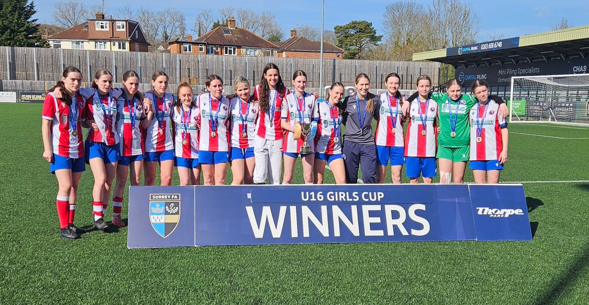 Surrey FA (@surreyfa) on Twitter photo Congratulations to <a href="/DorkingWDRS/">Dorking Wanderers FC</a> U16 Girls who won the <a href="/THORPEPARK/">Thorpe Park Official</a> U16 County Cup, beating Inspire Girls 6-2. Congratulations to <a href="/DorkingWDRS/">Dorking Wanderers FC</a> U16 Girls who won the <a href="/THORPEPARK/">Thorpe Park Official</a> U16 County Cup, beating Inspire Girls 6-2.