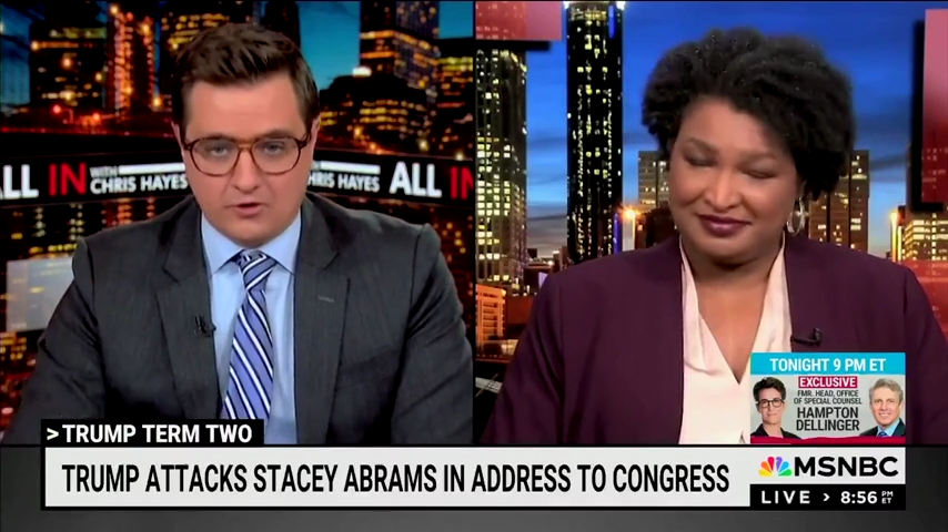 PopHemingway's tweet image. “If you believe that one, then I have some swampland in Florida to sell you.” ~ ~ DOGE: Stacey Abrams told MSBNC's Chris Hayes that the Biden EPA gave her $2 billion to buy people new home appliances to reduce electric bills. Credit: @amuse #Winning2025 #TRUMP2024ToSaveAmerica