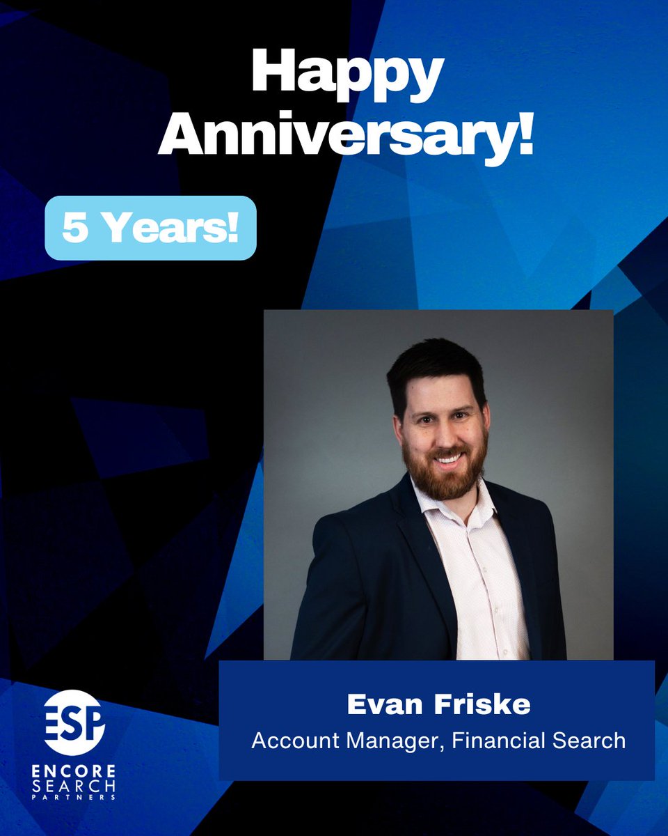 encore_search's tweet image. Happy 5th Encore Anniversary, Evan!

#ESP #recruiting #houston