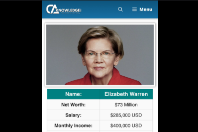 Novajmorea's tweet photo. @SenWarren Time to investigate you Pocahontas, Where did all your money come from ? https://t.co/oBPCxuzv89