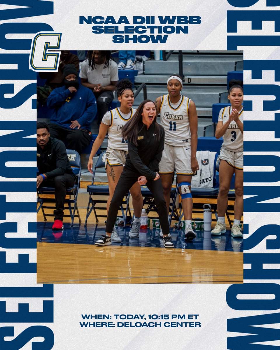 Coker Cobras (@coker_cobras) on Twitter photo SELECTION SUNDAY โผ๏ธ
Come watch your Cobras make history as they find out their seeding in their first-ever NCAA tournament ๐ค
#GoCobras <a href="/Coker_WBB/">Coker Women's Basketball</a> SELECTION SUNDAY โผ๏ธ
Come watch your Cobras make history as they find out their seeding in their first-ever NCAA tournament ๐ค
#GoCobras <a href="/Coker_WBB/">Coker Women's Basketball</a>
