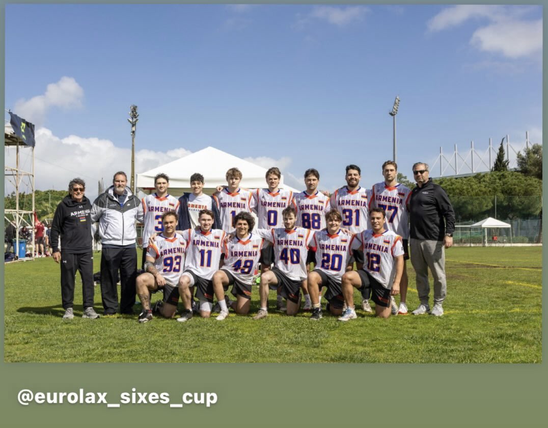 Arin Nazarian (@arinnazarian26) on Twitter photo Repping Armenia on the national lacrosse team - an honor, a journey, a lifetime experience. 🇦🇲💪
📍Algarve, Portugal
🏆2025 EuroLax Sixes Cup
<a href="/LacrosseArmenia/">Armenia Lacrosse Official</a> <a href="/WorldLacrosse/">World Lacrosse</a>
#Lax #Armenia #GrowtheGame Repping Armenia on the national lacrosse team - an honor, a journey, a lifetime experience. 🇦🇲💪
📍Algarve, Portugal
🏆2025 EuroLax Sixes Cup
<a href="/LacrosseArmenia/">Armenia Lacrosse Official</a> <a href="/WorldLacrosse/">World Lacrosse</a>
#Lax #Armenia #GrowtheGame