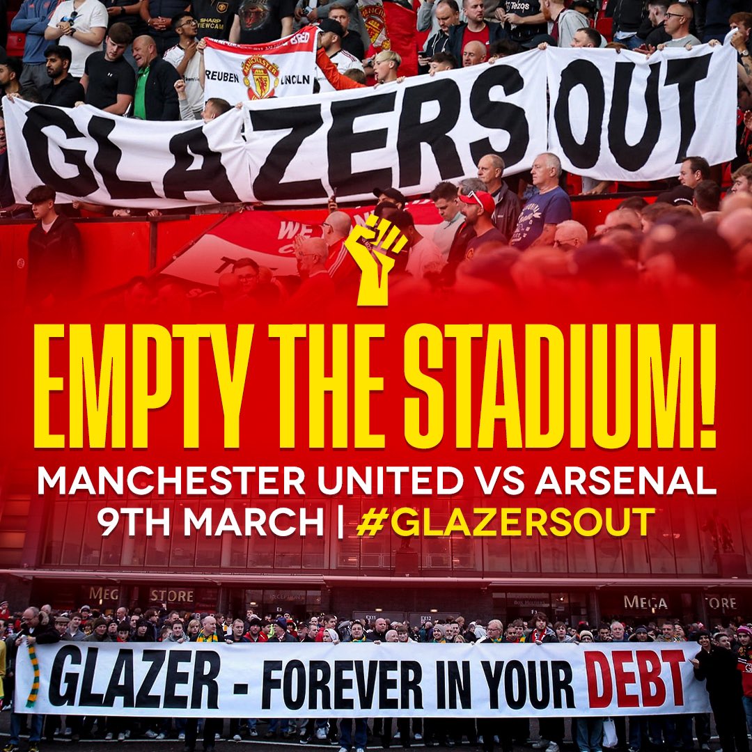 Empty the Stadium. 🔰 #GlazersOut