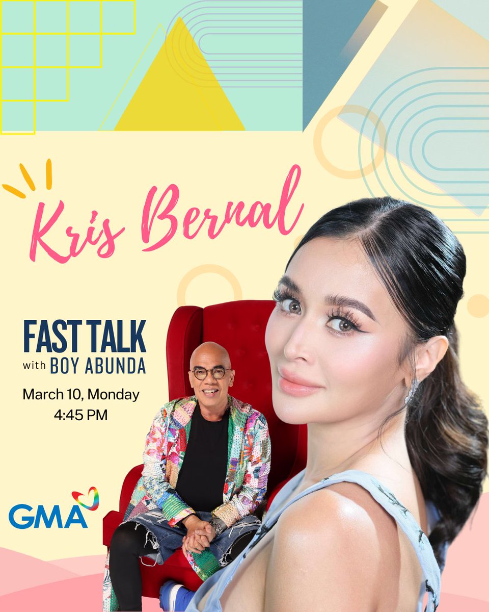 JENDSotelo1's tweet image. Catch Kris Bernal on Fast Talk with Boy Abunda! Tune in on March 10, Monday at 4:45 PM on GMA.
#FastTalk
#KrisBernal