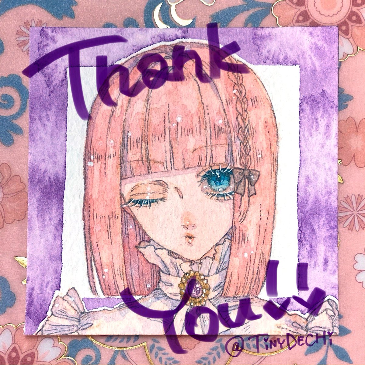temoin__A's tweet image. ご依頼で描かせていただきました!!素敵なご縁をありがとうございました🎀🌸✨