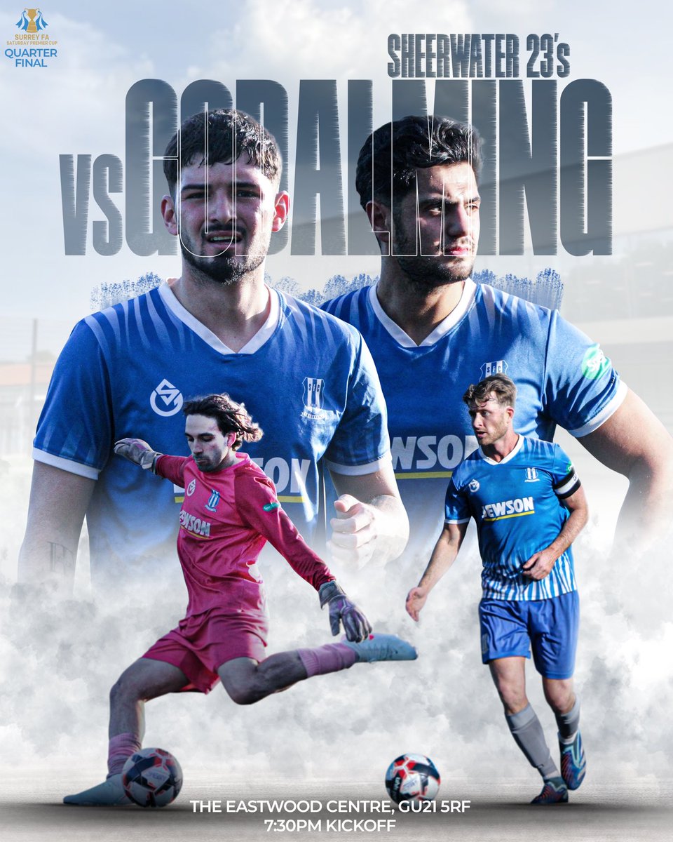 County Cup Quarter Finals 🏆

This Tuesday 11th March our 23’s host Godalming Town 1st’s in the quarter finals of the Surrey FA Premier County Cup. 

The 23’s are the last remaining reserve side in the competition, so need your support! Head down to cheer the boys on for the