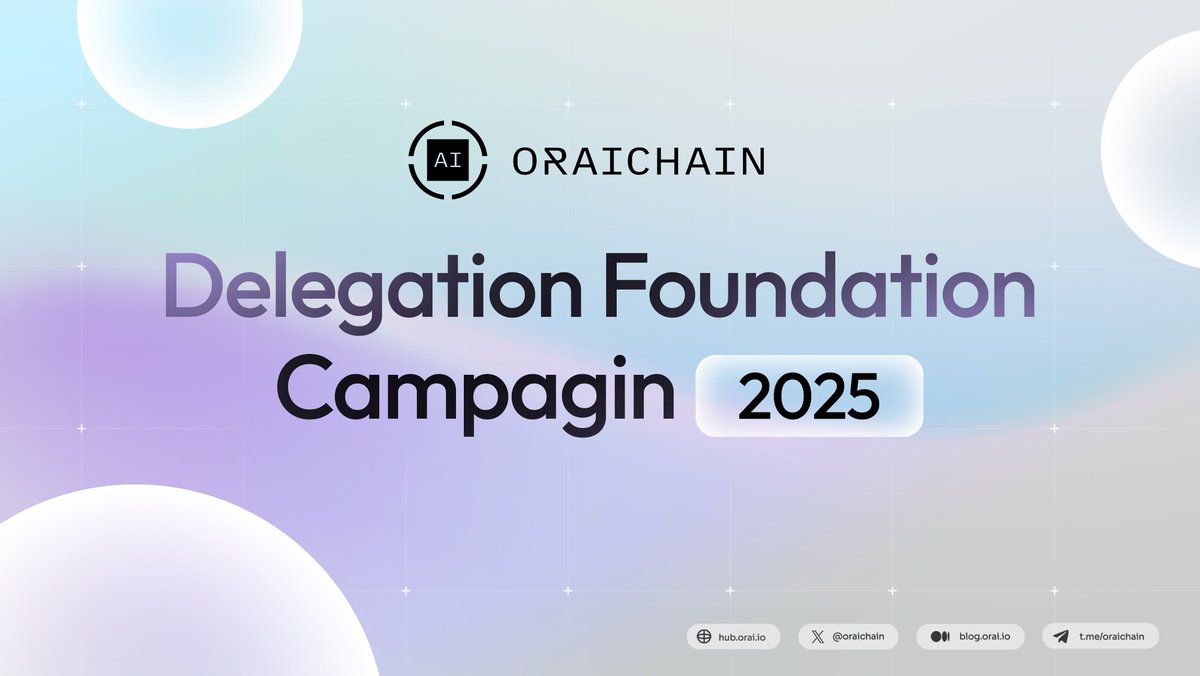 📢 Oraichain Foundation Delegation Campaign 2025 is LIVE! 🚀

FDC 2025 is back with new rules &amp; a tiered system to ensure fairness &amp; stronger support for validators! 🌐

💰 Total Allocation: 3M $ORAI
🏆 Eligibility: 98%+ uptime, active governance &amp; ecosystem contributions.
📜
