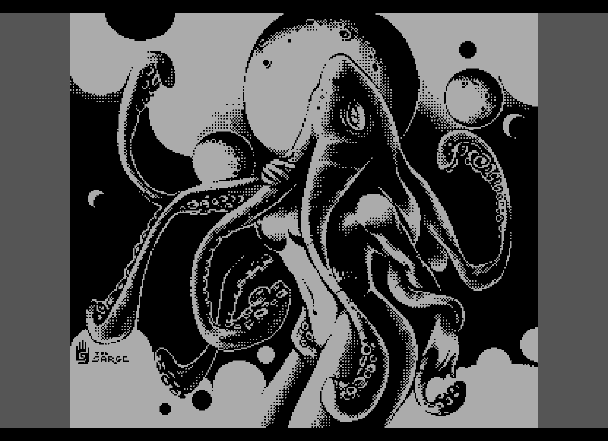 j_ljunggren's tweet image. Le Calmer by The Sarge. Pixel art on the #commodore64 #c64 #pixelart #art #squid #comic #Retro