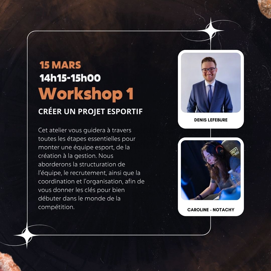 Radiance_be's tweet image. 🎯 Trois workshops à #Radiance le 15 mars !

   ✨ Gestion d’une team esport
   🎮 Création de contenu
   🚀 Trajectoire entrepreneuriale

⏰ 14h15-15h | Inscription en ligne ou sur place (10 places/workshop), Bruxelles : radiance.gg/workshop