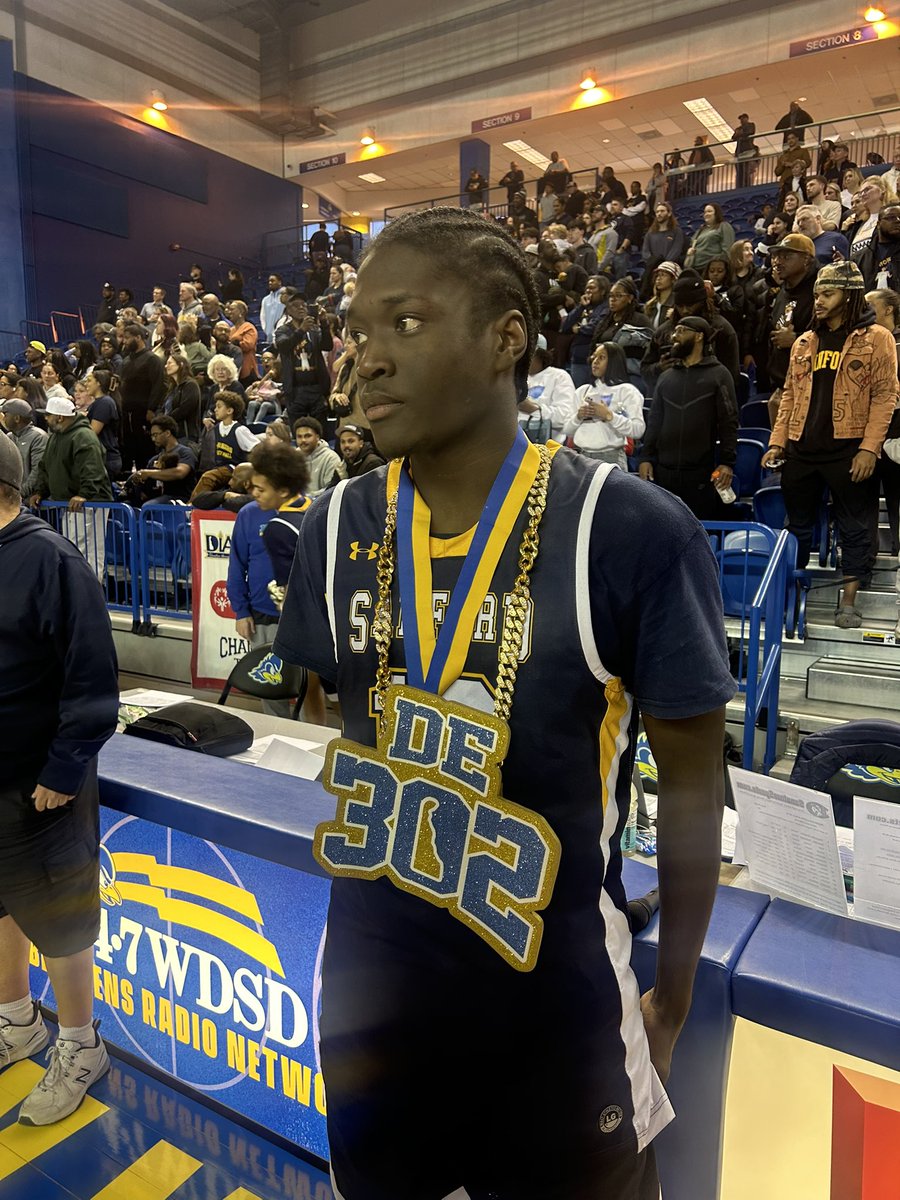 302sports's tweet photo. Congratulations to @SanfordWarrior Khareem Hart leading his team to the State Championship. Our DE302 Player of the Game #delhs #302sports https://t.co/cxA3UNlZFU