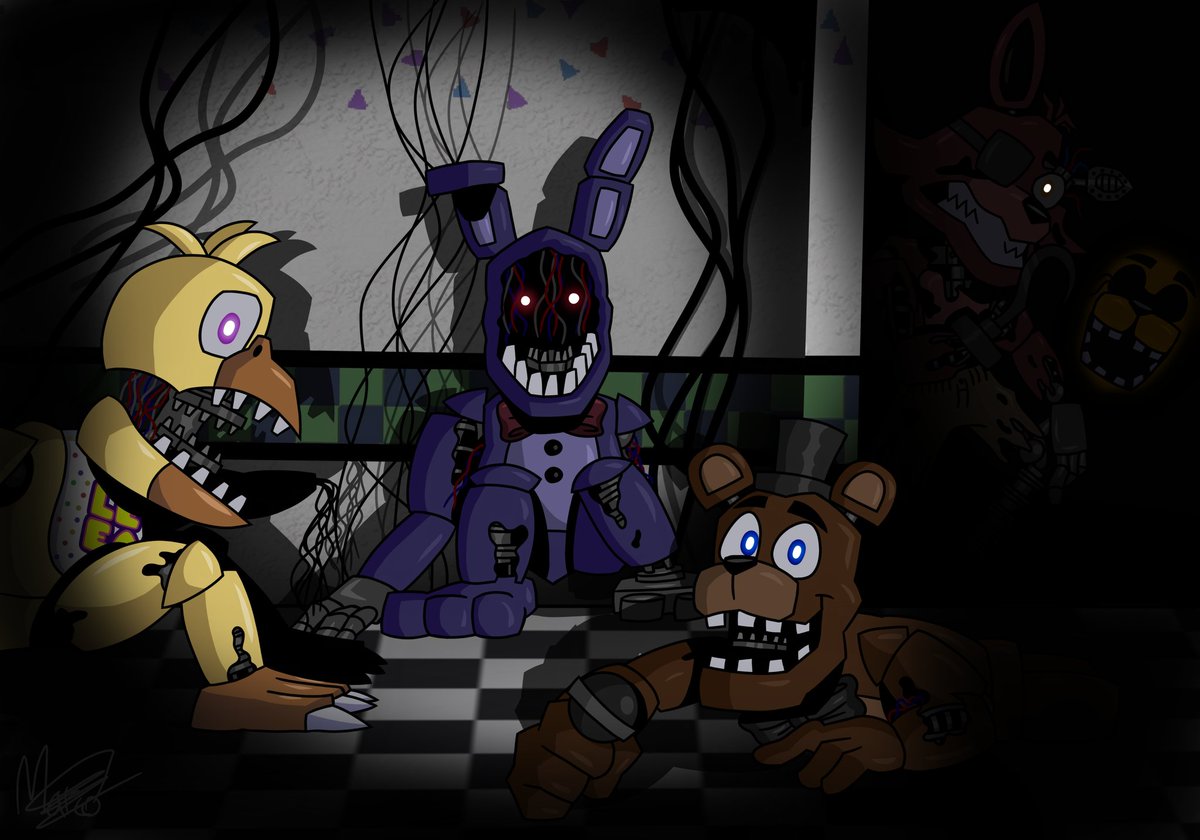 _MarcoBP_'s tweet image. Withered animatronics in my style. 
#FNAF #FNAFFanArt