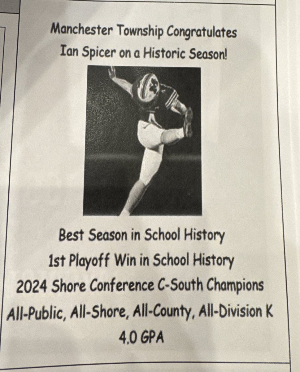Coach Tommy Farrell (@coachtfarrell) on Twitter photo Congrats to Ian Spicer for being on at the <a href="/NJFCA/">NJFCA</a> Super 100 Banquet in Edison today!
<a href="/MTHS_Sports/">Manchester Twp. H.S. Sports Updates</a> <a href="/MTHS_Pride/">Dennis Adams</a> <a href="/MTSD_DPedroza/">Diane Pedroza</a> <a href="/ISpicer04/">Ian Spicer</a> Congrats to Ian Spicer for being on at the <a href="/NJFCA/">NJFCA</a> Super 100 Banquet in Edison today!
<a href="/MTHS_Sports/">Manchester Twp. H.S. Sports Updates</a> <a href="/MTHS_Pride/">Dennis Adams</a> <a href="/MTSD_DPedroza/">Diane Pedroza</a> <a href="/ISpicer04/">Ian Spicer</a>